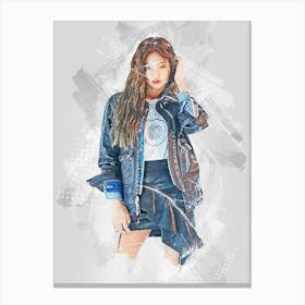 Jennie Black Pink Canvas Print