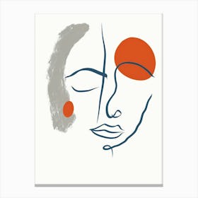 Face Of A Woman 30 Canvas Print