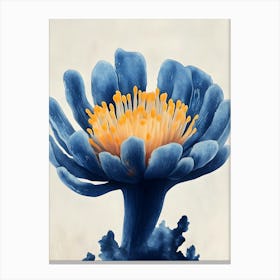 Blue Lotus Flower Canvas Print