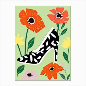 Petal Pathways: Blooms on High Heels Canvas Print