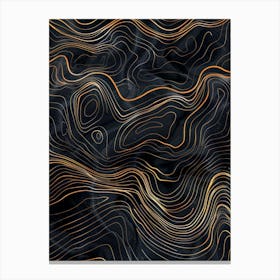 Abstract Wavy Lines 6 Canvas Print