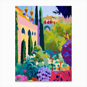 Gardens Of Alhambra, Spain Abstract Still Life Canvas Print