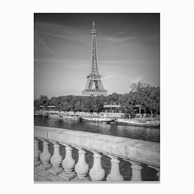 Paris Eiffel Tower & River Seine Canvas Print