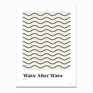 Wave After Wave Minimalist Canvas Print