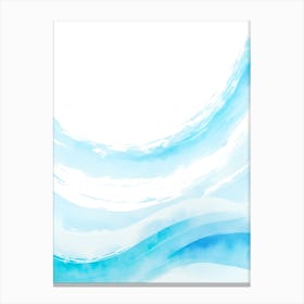 Blue Ocean Wave Watercolor Vertical Composition 64 Canvas Print