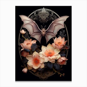 Floral Bat Painting 1 Canvas Print