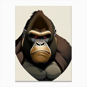 Angry Gorilla, Gorillas Kawaii 3 Canvas Print