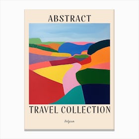 Abstract Travel Collection Poster Belgium 1 Canvas Print