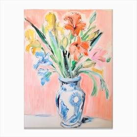 Flower Painting Fauvist Style Gladiolus 1 Canvas Print