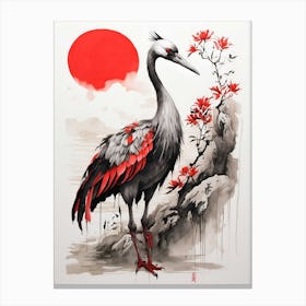 Crane Painting Canvas Print