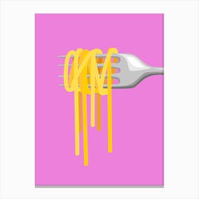 Fork With Spaghetti Canvas Print