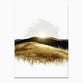 Sunset In The Field 4 Canvas Print