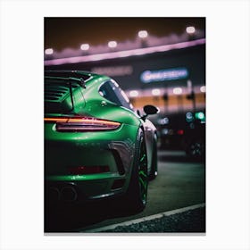 Green Porsche 911 Gts 1 Canvas Print