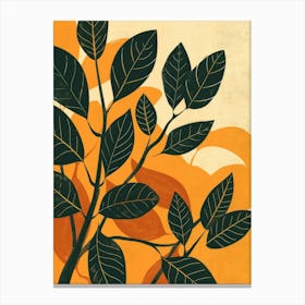 Orange Leaves Canvas Print