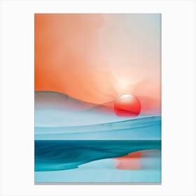 Sunset Over Water Canvas Print