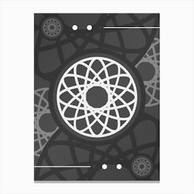 Geometric Glyph Array in White and Gray n.0069 Canvas Print