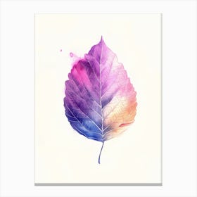 Watercolor Leaf 7 Canvas Print