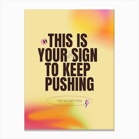 Push Your Limits Canvas Print