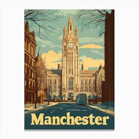 Aihrgdesign A Vintage Travel Poster Of Manchester Featuring T 2c3b3000 4595 4af2 B031 2a47b542f9fb 1 Canvas Print