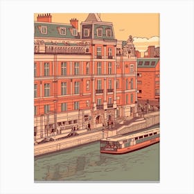 London England Travel Illustration 2 Canvas Print