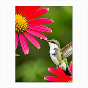 Female Ruby Throated Hummingbird -Reimagined 4 Canvas Print