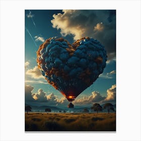 Heart Shaped Hot Air Balloon Canvas Print