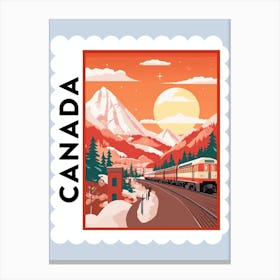 Canada 1 Travel Stamp Poster Canvas Print
