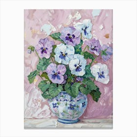 A World Of Flowers Pansies 1 Painting Canvas Print