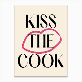Kiss The Cook Kitchen Chef Gift Canvas Print