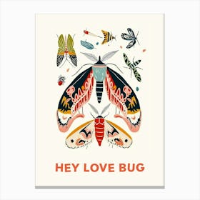 Hey Love Bug Poster 8 Canvas Print