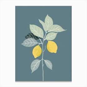 Lemon Tree Flat Illustration 5 Canvas Print