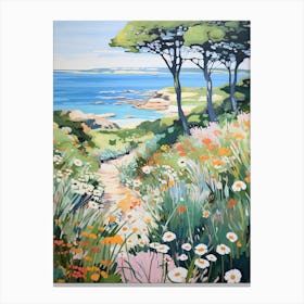 Mediterranean Seaside Meadow - expressionism 1 Canvas Print