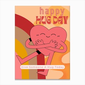 Happy Hug Day Canvas Print