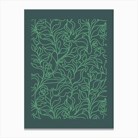 Floral Pattern green Canvas Print