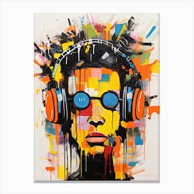 Dj Headphones, Music Canvas Print