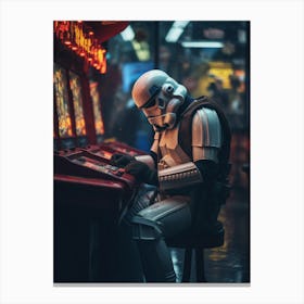 Stormtrooper Playing Slot Machine Canvas Print