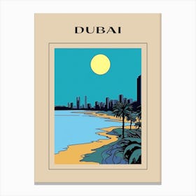 Minimal Design Style Of Dubai, United Arab Emirates 1 Poster Canvas Print