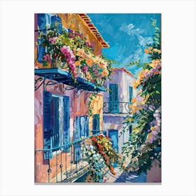 Balcony Painting In Larnaca 2 Canvas Print