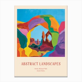 Colourful Abstract Arches National Park Usa 1 Poster Canvas Print