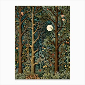 William Morris Moonlight Forest 18 Canvas Print