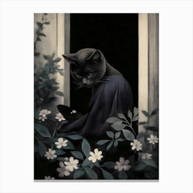 Cat In The Window Canvas Print