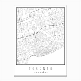 Toronto Canada Street Map Canvas Print