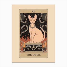 The Devil   Cats Tarot Canvas Print