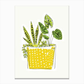 Plant In A Pot 56 Canvas Print