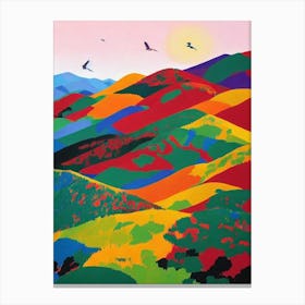 Gobi Gurvansaikhan National Park 1 Mongolia Abstract Colourful Canvas Print