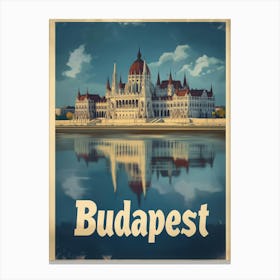 Aihrgdesign A Classic 1960s Travel Poster For Budapest 5 Canvas Print