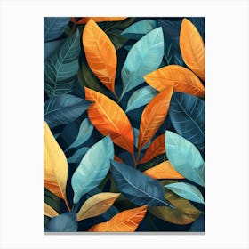 Abstract Leaves Pattern 3 Canvas Print