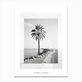 Poster Of Cannes, France, Black And White Old Photo 4 Canvas Print