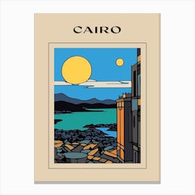 Minimal Design Style Of Cairo, Egypt 1 Poster Canvas Print