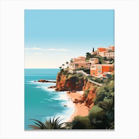Sorrento Back Beach Australia Mediterranean Style Illustration 2 Canvas Print